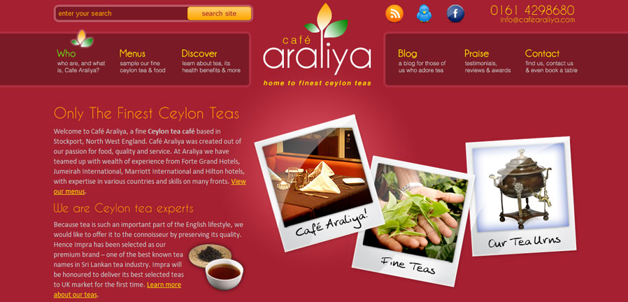 The Cafe Araliya Homepage