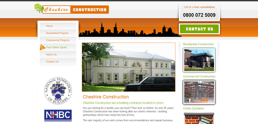 Cheshire Construction Homepage