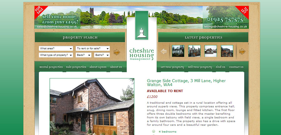 Cheshire Housing property page