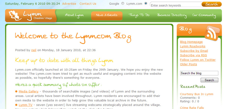 Lymm Blog