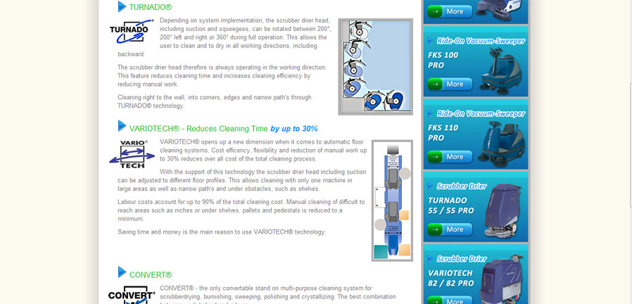 UK Cleaning Systems HEFTER Cleantech section